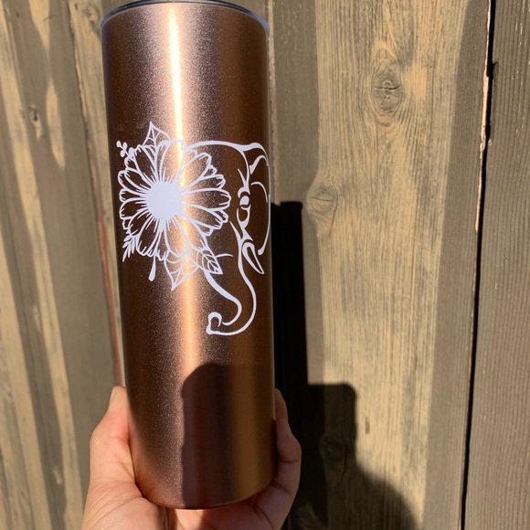 personalized custom 20 oz Triple Insulated Tumblers with aluminum straw - Picture 5 of 9